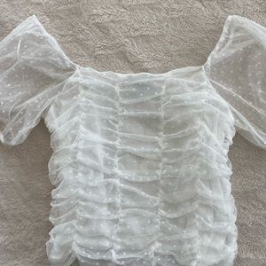 Beautiful white flower aesthetic top